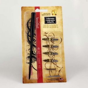 סט 6 ציפורנים + ידית לקליגרפיה - Speedball Calligraphy Set