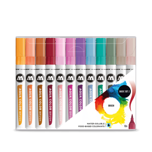 סט מרקר אקוורל  2 - MOLOTOW AQUA COLOR BRUSH